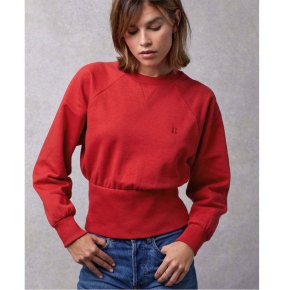 Rouje cropped red sweatshirt - Picture 1 of 6